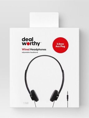 Retro On-Ear Headphones Dealworthy Wired 3.5mm Jack; Foam Cushion